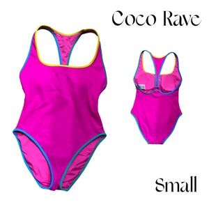 Coco Rave women’s Pink one piece Swimsuit size SMALL GUC